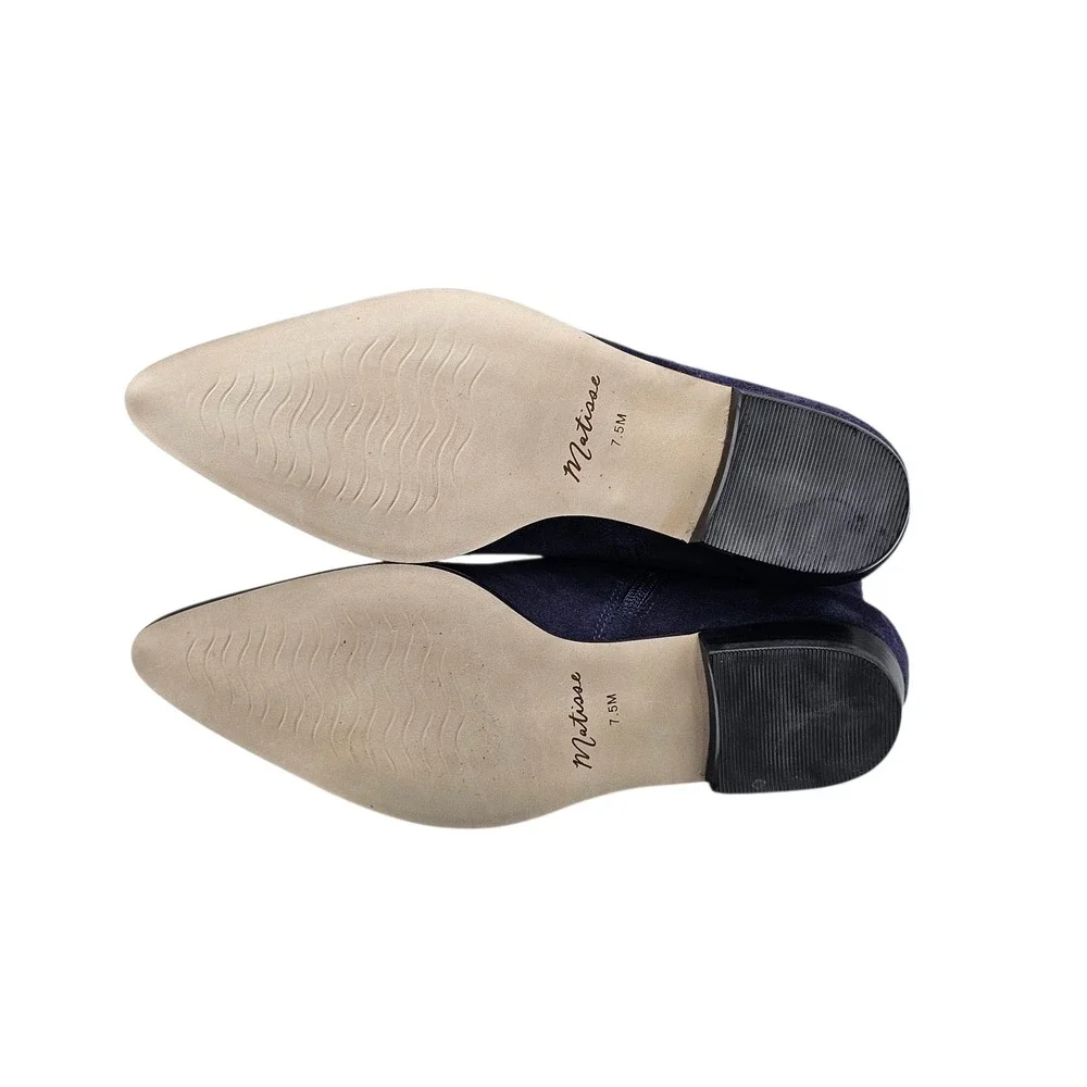 Matisse Women's Size 7.5 M US NWOB Bliss Blue Suede Leather Pointed Toe‎ Booties